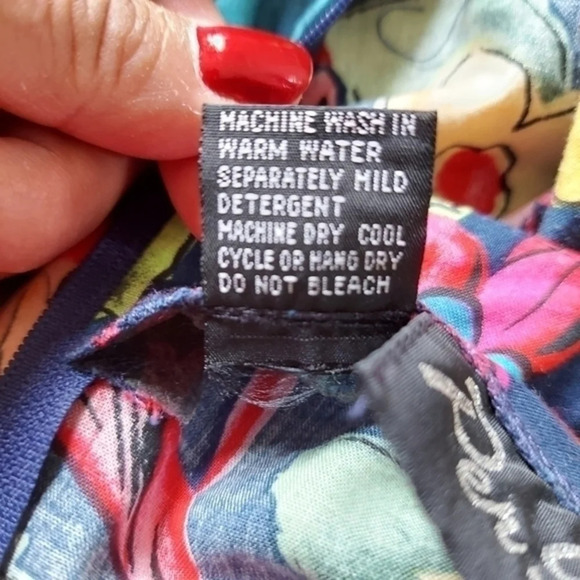 Vintage‎ 80s Floral Sundress Drop Waist - Picture 15 of 16